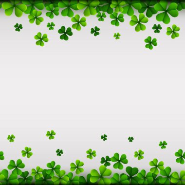Yonca yaprağı ile mutlu Saint Patricks günü arka plan