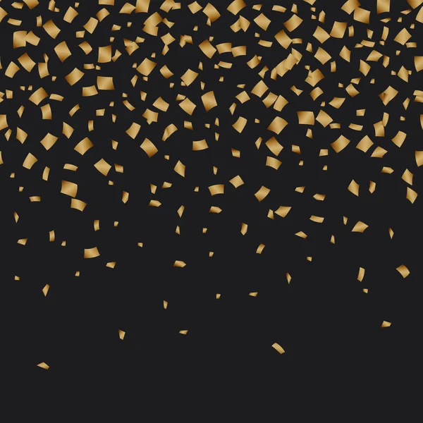 Χρυσές Κομφετί Πολυτελή Εορταστική Μαύρο Φόντο — Διανυσματικό Αρχείο