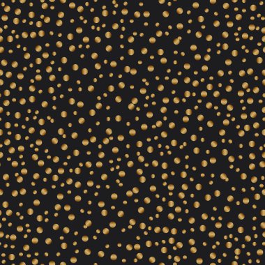 Altın konfeti lüks siyah arka plan üzerine şenlikli