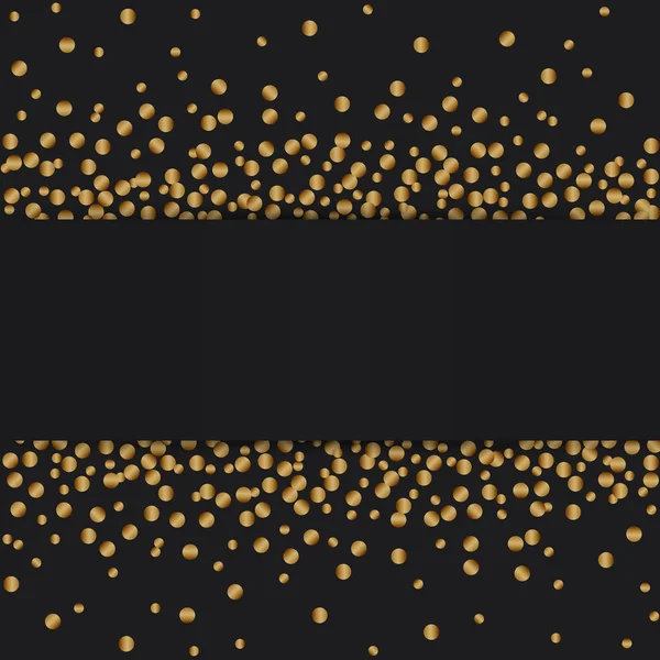 Gouden Confetti Banner Luxe Feestelijke Met Ruimte Voor Tekst Een — Stockvector
