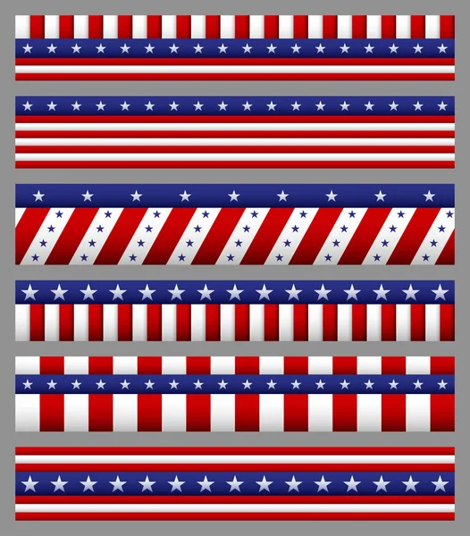 Yıldızlar Çizgiler Desenleri Ile Amerikan Bayrağı Kümesidir Abd Bağımsızlık Günü — Stok Vektör