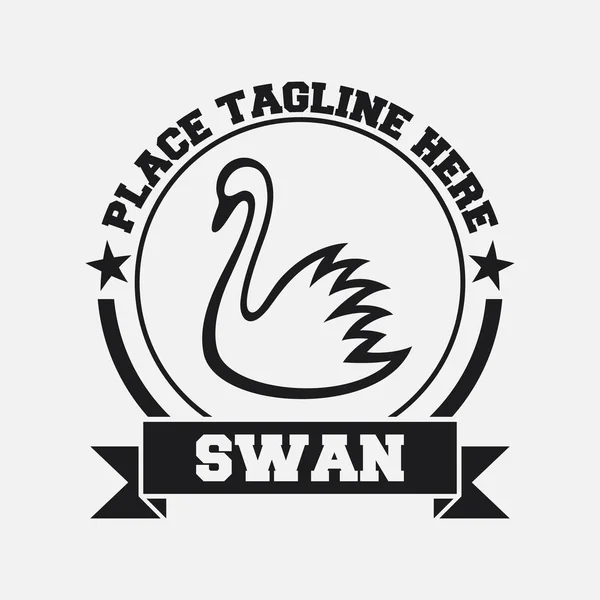Swan Icon Design Template — Stock Vector
