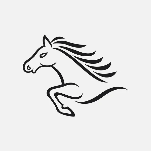 Cavalo Mascote Fundo Branco — Vetor de Stock