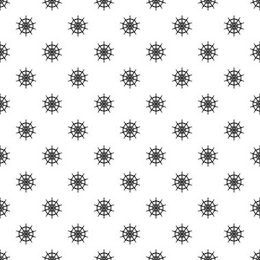 Beyaz arka plan üzerinde tekerlekler direksiyon simgeleri ile Seamless Modeli