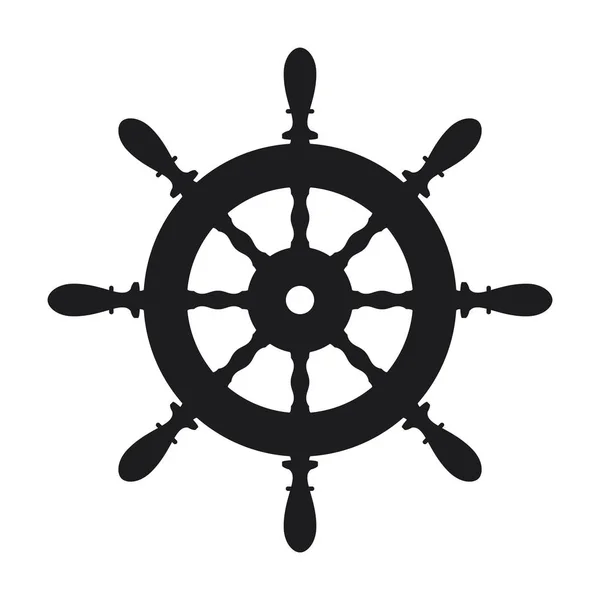 Значок Рулевого Колеса Белом Фоне — стоковый вектор