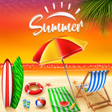 Yaz tatil arka plan Merhaba