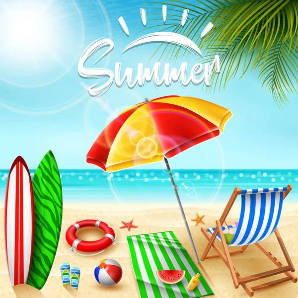 Hello Summer Holidays Background — Stock Vector