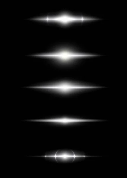 光の効果だ 星の輝きでバースト 黒の背景 — ストックベクタ