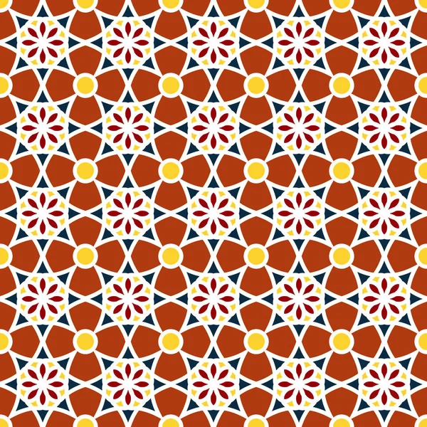 Vektorillustration Bakgrunden Med Sömlösa Mönster Färgglada Islamiska Stil — Stock vektor