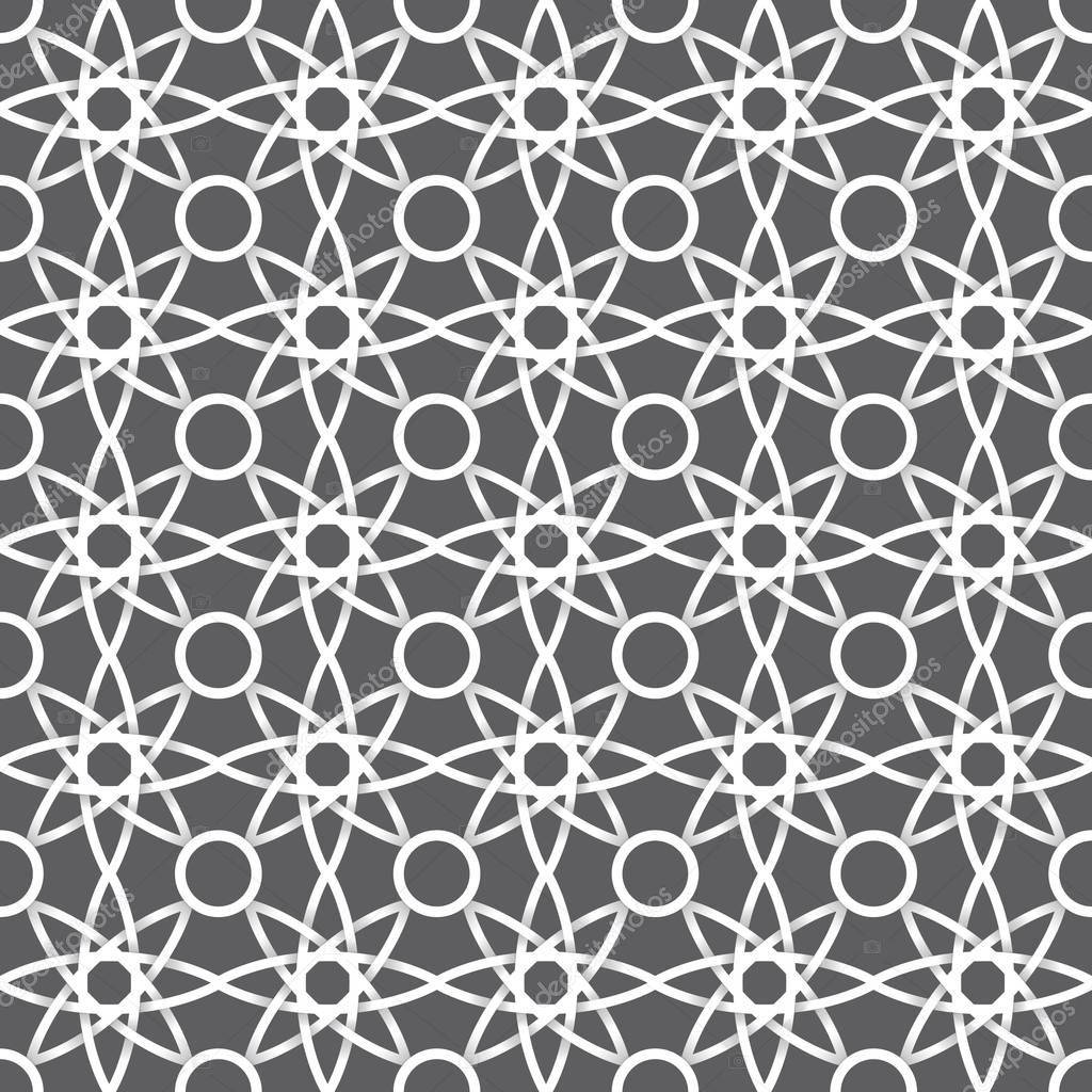 Vector illustration of Background with seamless pattern in islamic style