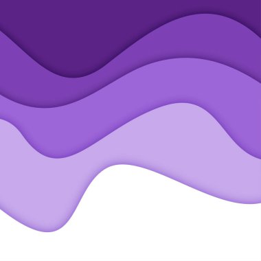 3B soyut arkaplan ve kağıt kesim şekilleri, vektör illüstrasyonu