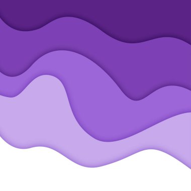 3B soyut arkaplan ve kağıt kesim şekilleri, vektör illüstrasyonu