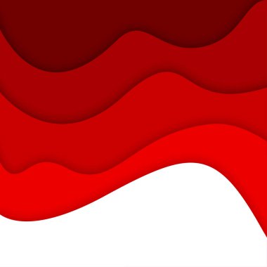 3B soyut arkaplan ve kağıt kesim şekilleri, vektör illüstrasyonu