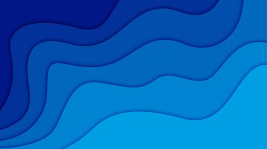 3B soyut arkaplan ve kağıt kesim şekilleri, vektör illüstrasyonu