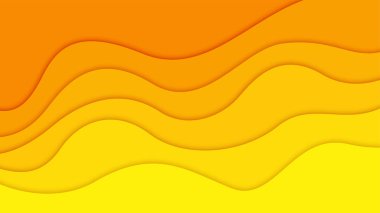 3B soyut arkaplan ve kağıt kesim şekilleri, vektör illüstrasyonu