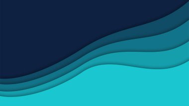 3B soyut arkaplan ve kağıt kesim şekilleri, vektör illüstrasyonu