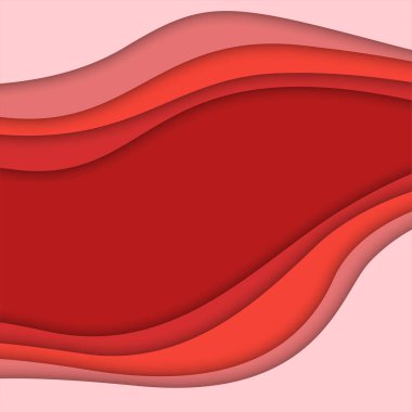 3B soyut arkaplan ve kağıt kesim şekilleri, vektör illüstrasyonu