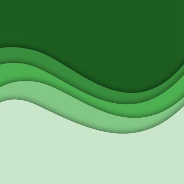 3B soyut arkaplan ve kağıt kesim şekilleri, vektör illüstrasyonu