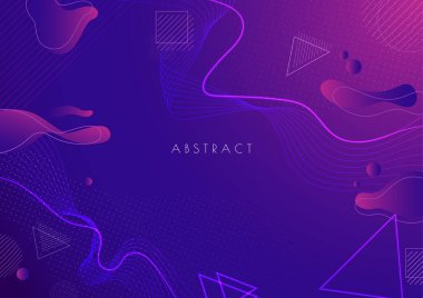 Sıvı gradyan şekilli renkli sıvı ve geometrik arkaplan