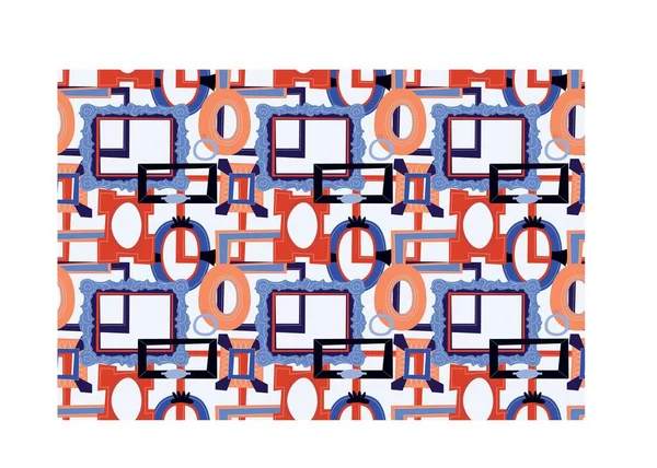 Resim çerçeveleri kalıplar olarak basılabilir bir baba Sketchy süsleme çerçevesi olarak gösterilir. Ölçeklenebilir vektör illüstrasyonu