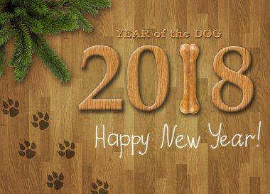 Yeni yıl 2018 kartı 1