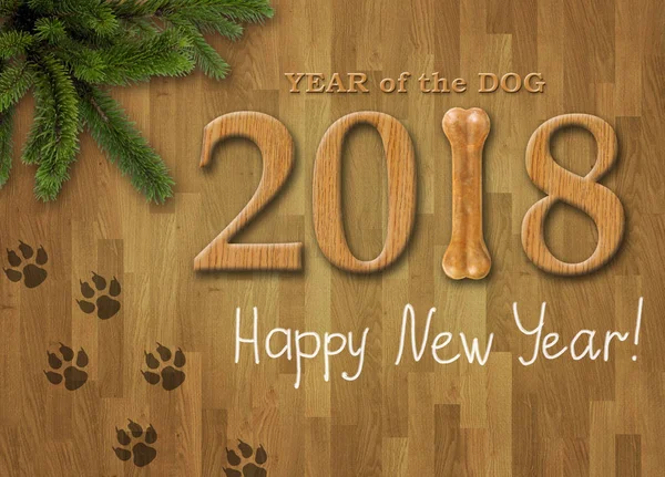 Yeni yıl 2018 kartı 1