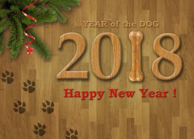 Yeni yıl 2018 kartı 2