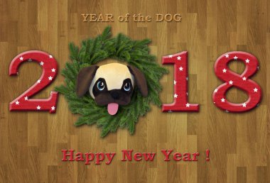 Yeni yıl 2018 kartı 3