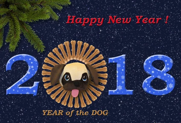 Yeni yıl 2018 kartı 4