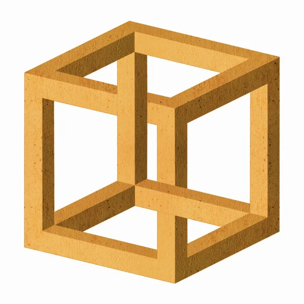O cubo impossível — Fotografia de Stock