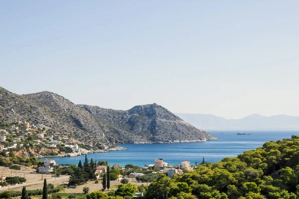Salamis, Yunanistan adada güzel deniz manzarası