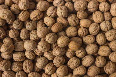 Ceviz arka planı kapat. Vejetaryenlik ve çiğ gıda bitkisel protein tam bir kaynak.