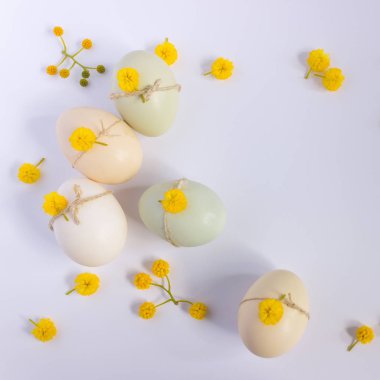 Süslü Paskalya yumurtaları. Tatil arka plan. Paskalya kavramı. 