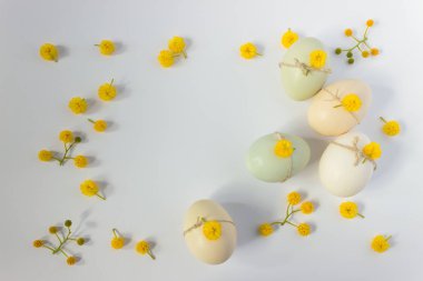 Süslü Paskalya yumurtaları. Tatil arka plan. Paskalya kavramı. 