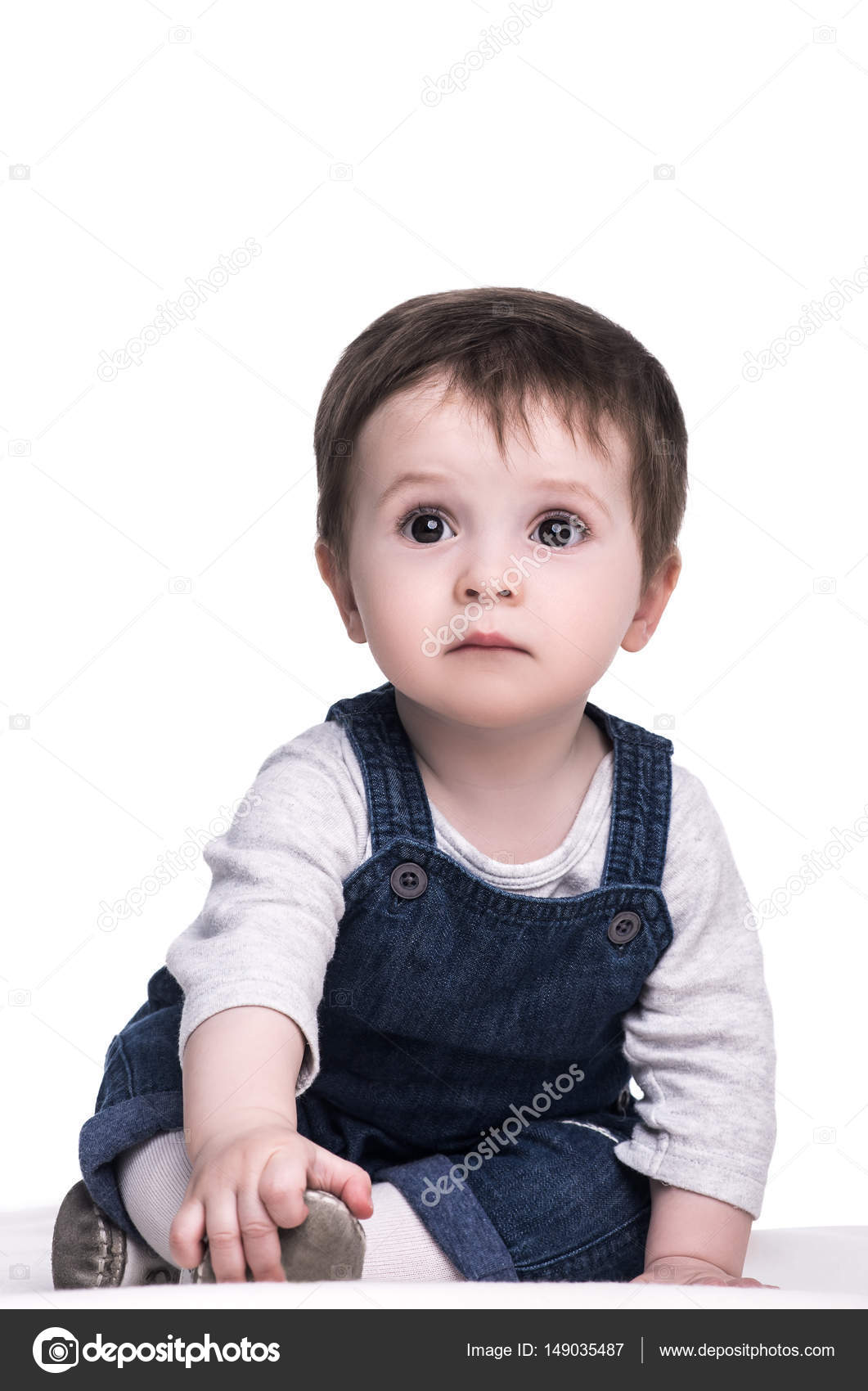 Bebek kız, beyaz izole portresi — Stok Foto © irinalapet 149035487