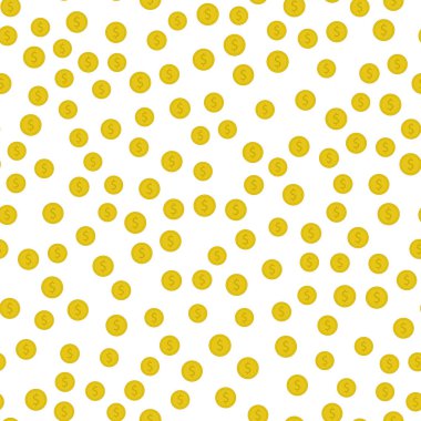 Parayla kusursuz bir düzen. Parayla kusursuz desen. Vektör İllüstrasyonu