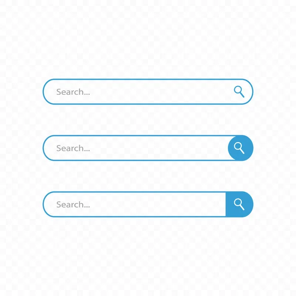Arama çubuğu vektör simgeleri. Vektör illüstrasyonu — Stok Vektör
