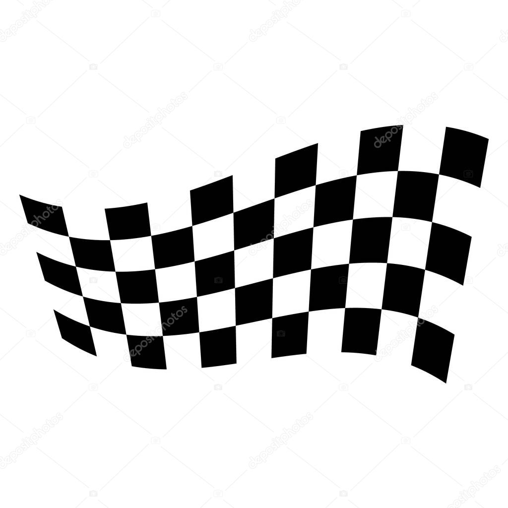 Racing flag. Race flag vector icon. Finishing flag. Vector design illustration