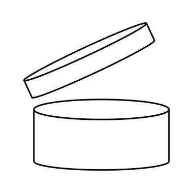 Pao sembolünü açtıktan sonraki dönem. Kozmetik sembolü beyaz arka planda izole edilmiş. Eps 10.