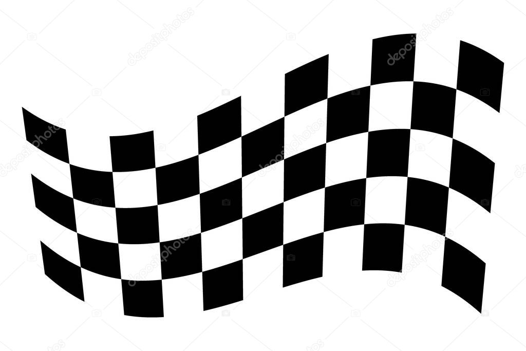 Racing flag. Race flag vector icon. Finishing flag. Vector design illustration