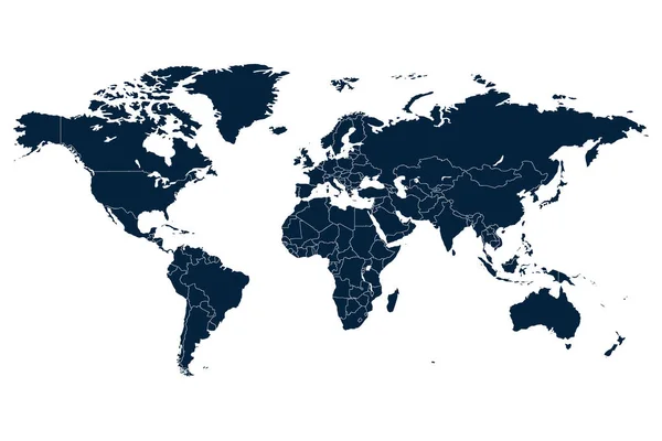 世界地图矢量摘要说明 — 图库矢量图片