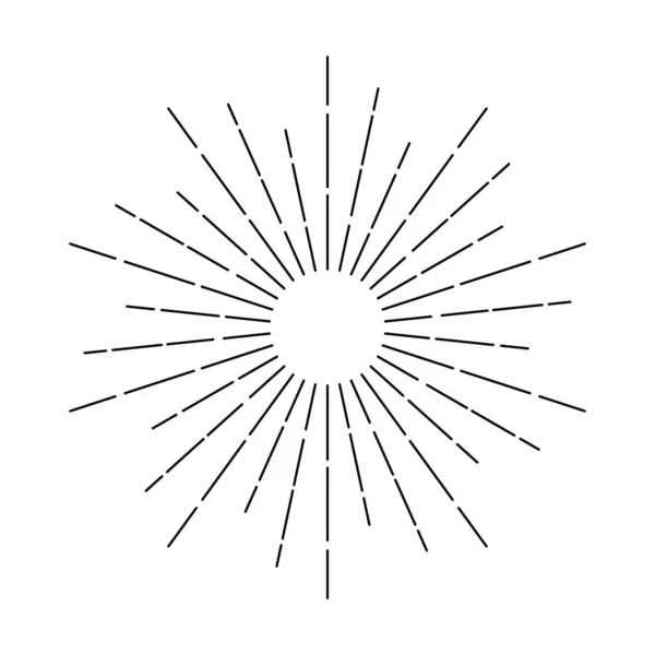 Sunburst Element Isoliert Auf Weißem Hintergrund Vektorillustration — Stockvektor