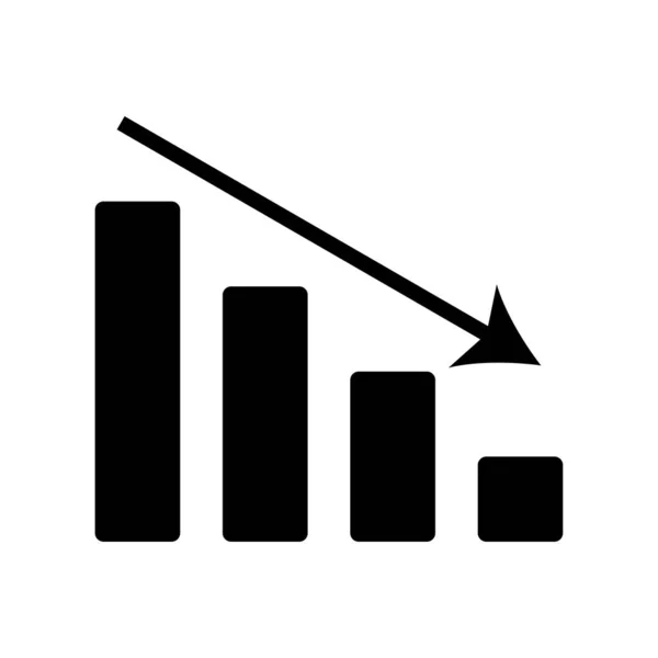 Финансовый Кризис Снижение Курса Доллара Инфографика Значок Вектора Диаграммы Отклонение — стоковый вектор
