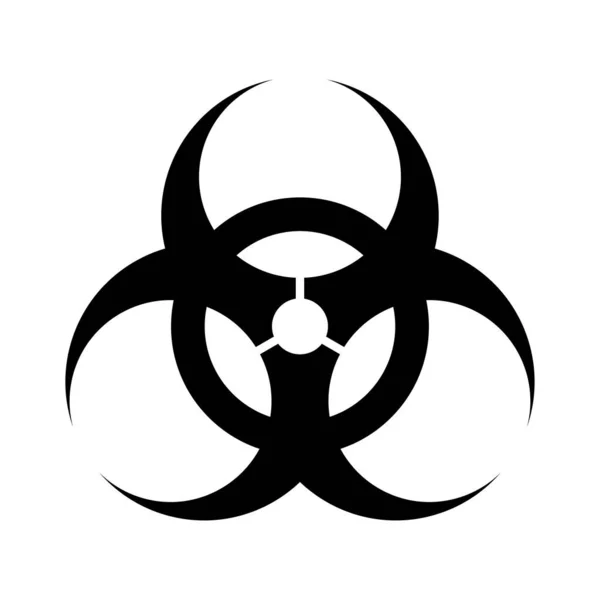 Biohazardův Symbol Vektorová Ilustrace Biohazard Znamení Izolované Bílém Pozadí — Stockový vektor