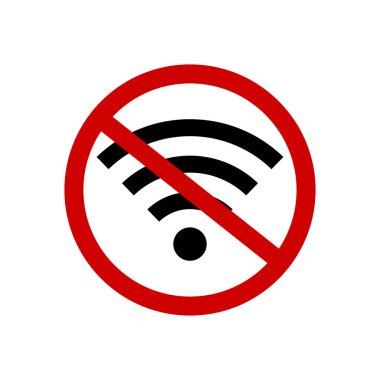 Kablosuz internet yok. Vektör illüstrasyonu