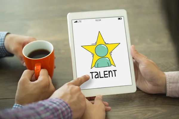 Talent tekst op het scherm — Stockfoto