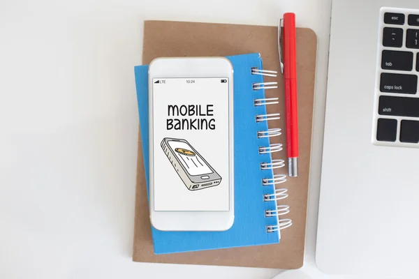 Conceito de banco móvel — Fotografia de Stock