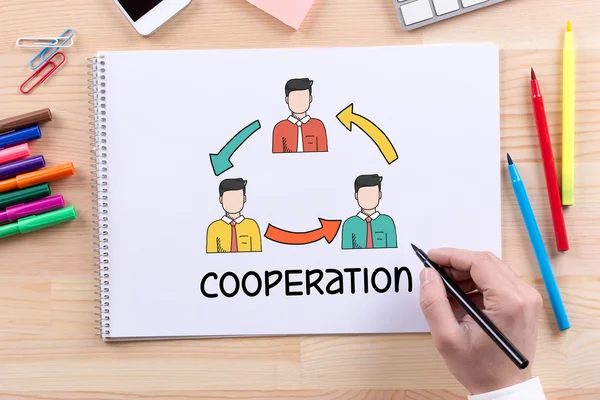 Концепция делового сотрудничества — стоковое фото