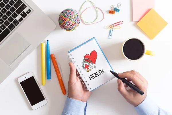 Cuaderno con inscripción en portada — Foto de Stock