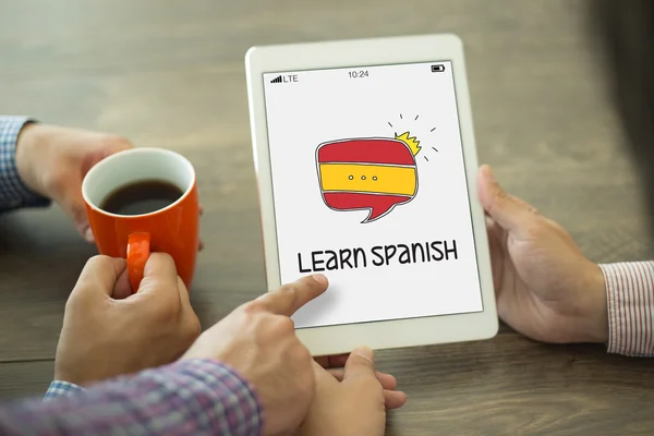 LEARN SPANISH CONCEPT — Stock Photo, Image